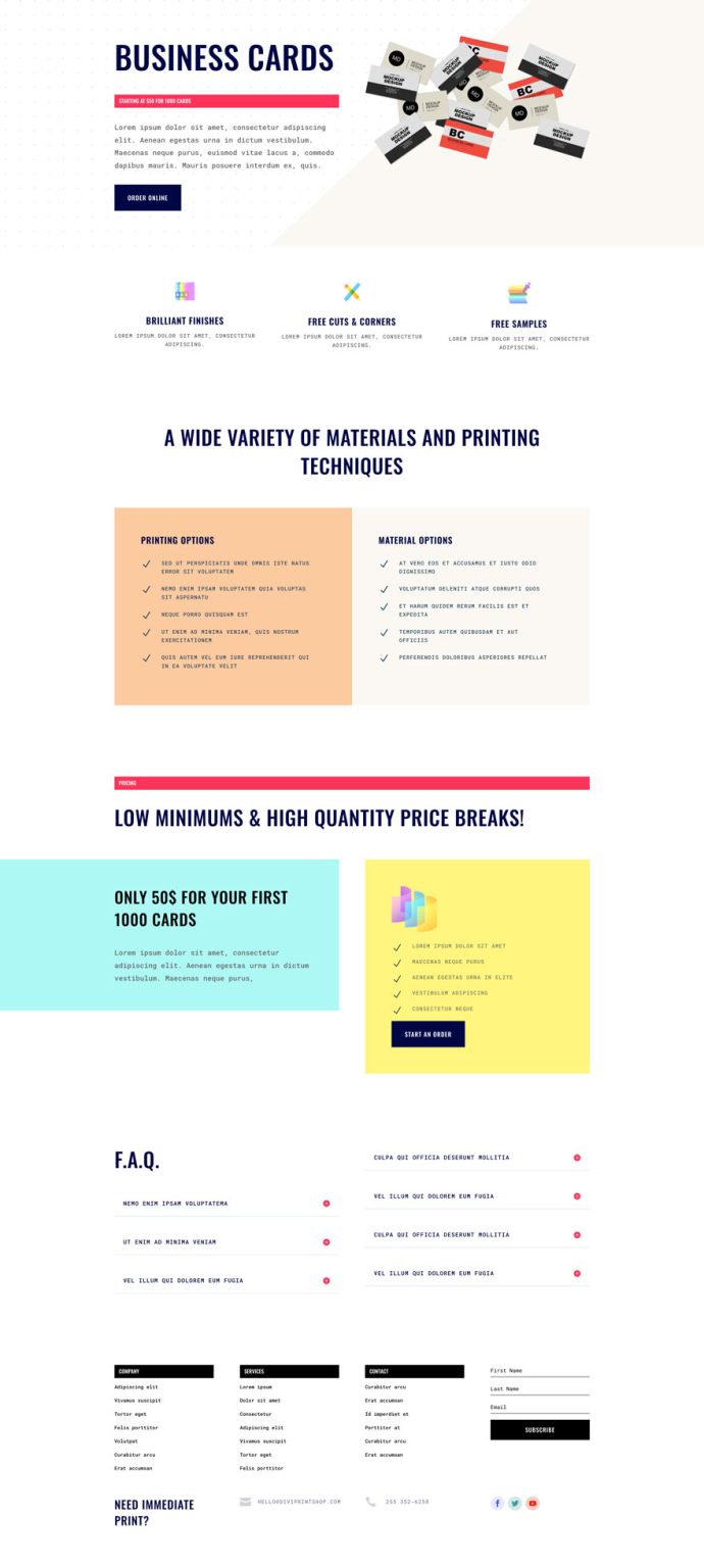 Get a FREE Print Shop Layout Pack for Divi