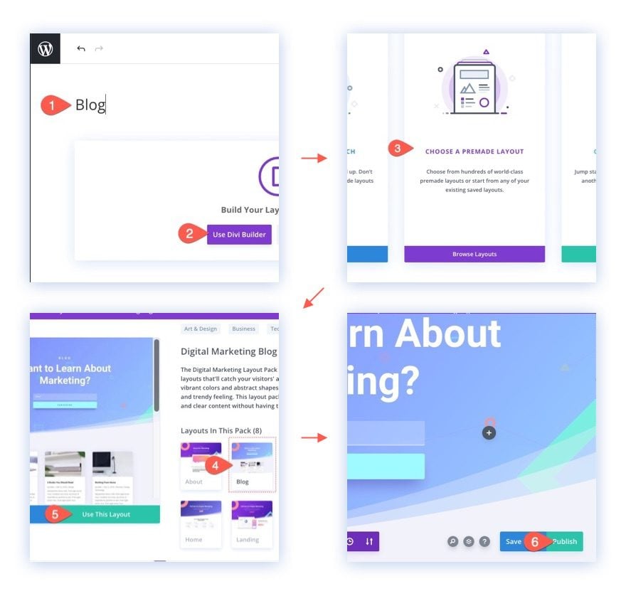 how to use a premade layout pack on your divi website