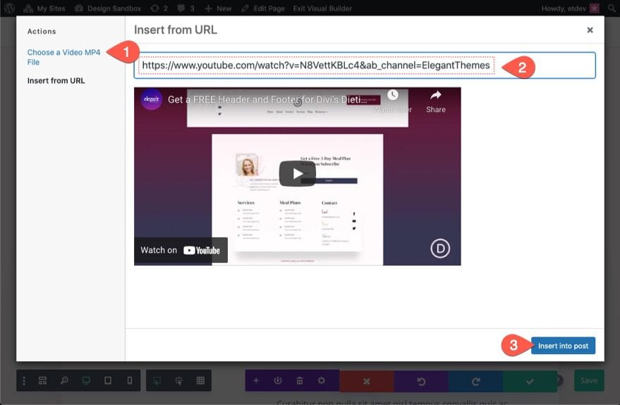 divi sticky video slider