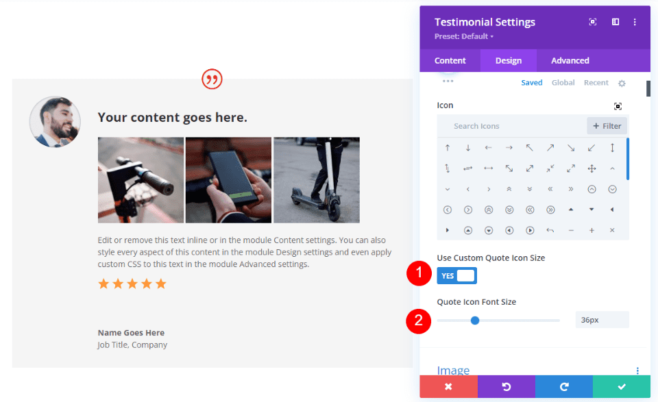 Divi Testimonial Module White Styling Option