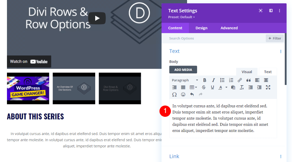 Style the Video Slider Description Text Module