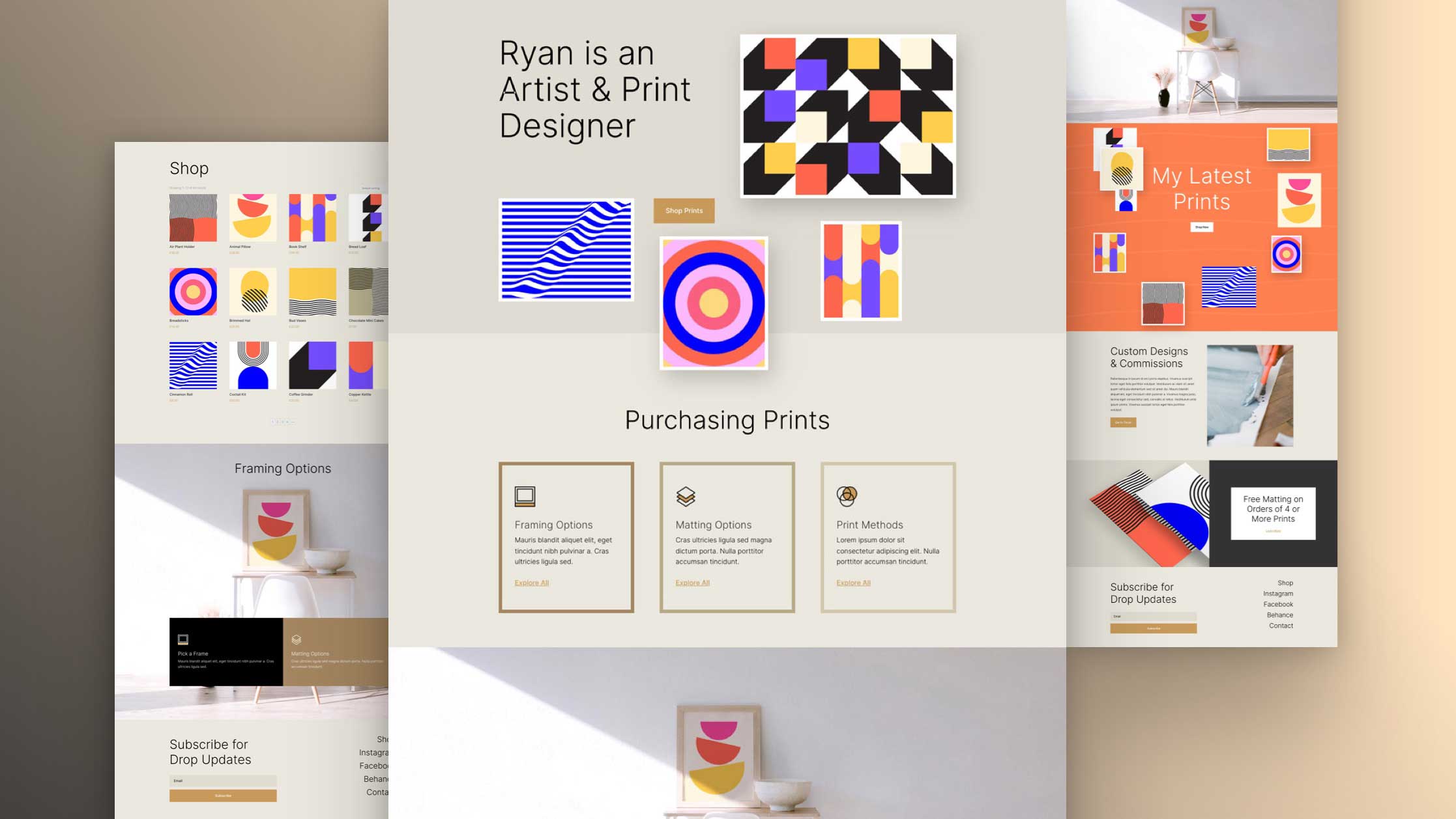 Get a FREE Print Designer Layout Pack for Divi