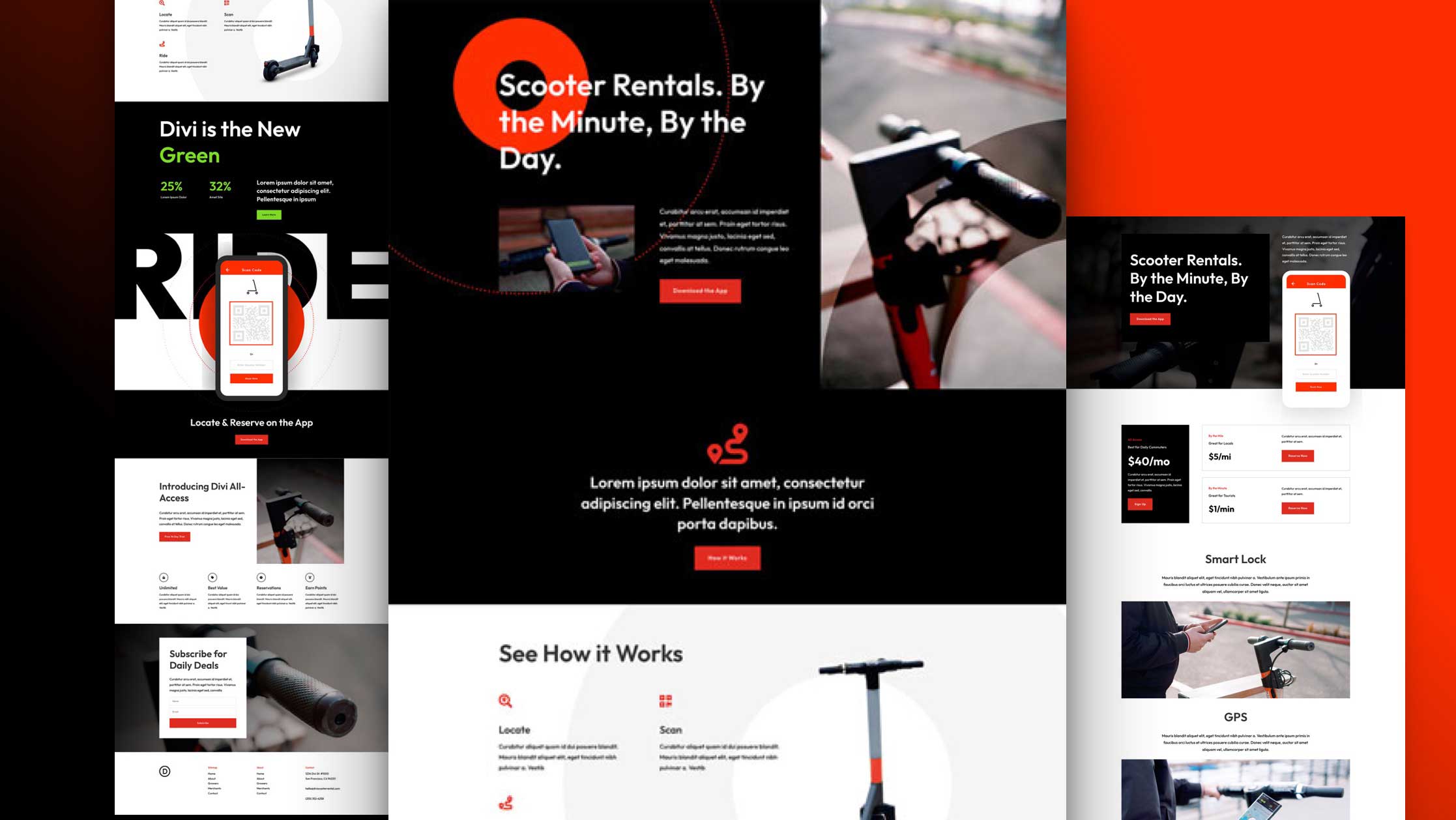 Get a FREE Scooter Rental Layout Pack for Divi
