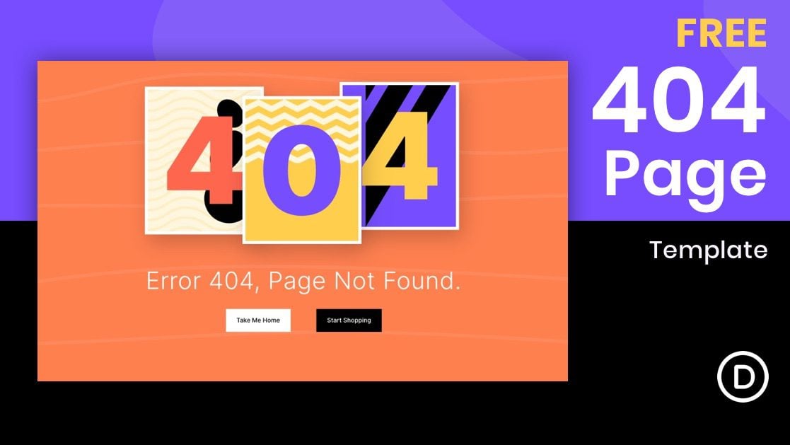 Download a FREE 404 Page Template for Divi's Print Designer Layout Pack