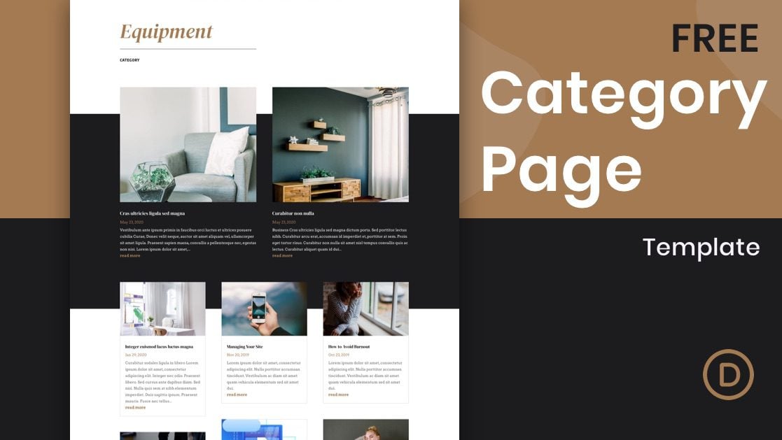 Download a FREE Category Page Template for Divi’s Stone Factory Layout Pack