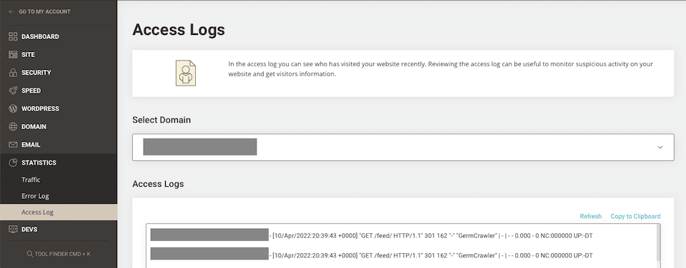 SiteGround site tools