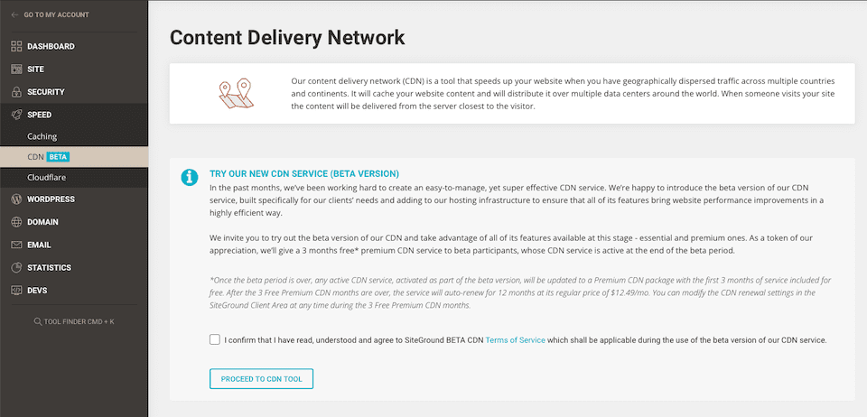 SiteGround site tools