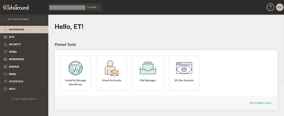 SiteGround Easy Website Management