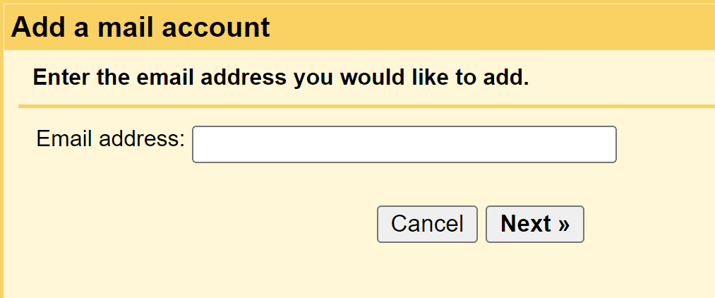 Adding a mail account to Gmail