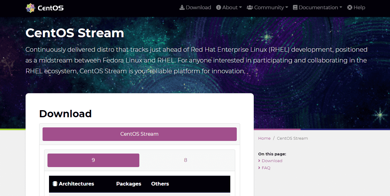 CentOS Stream download page