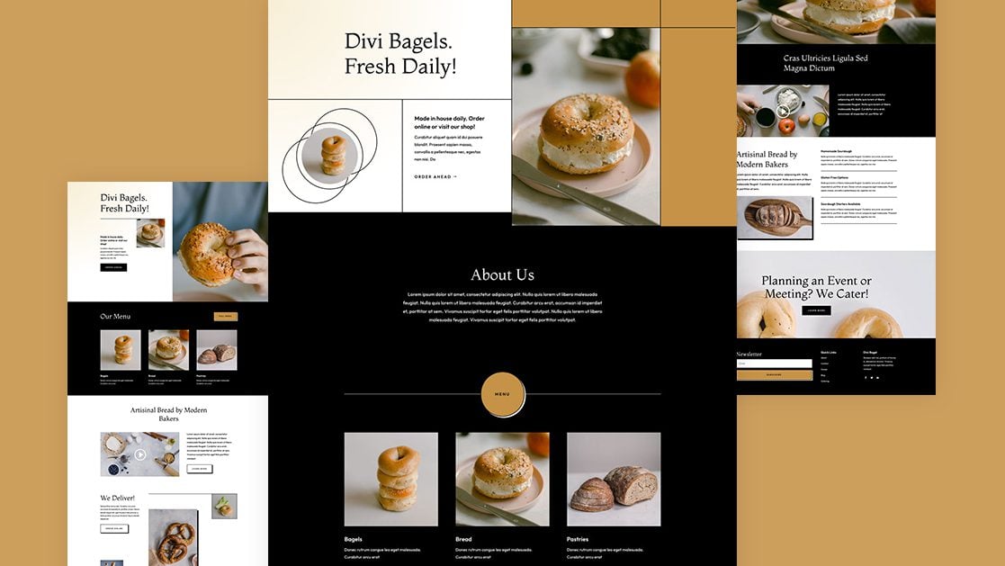 Get a FREE Bagel Shop Layout Pack for Divi