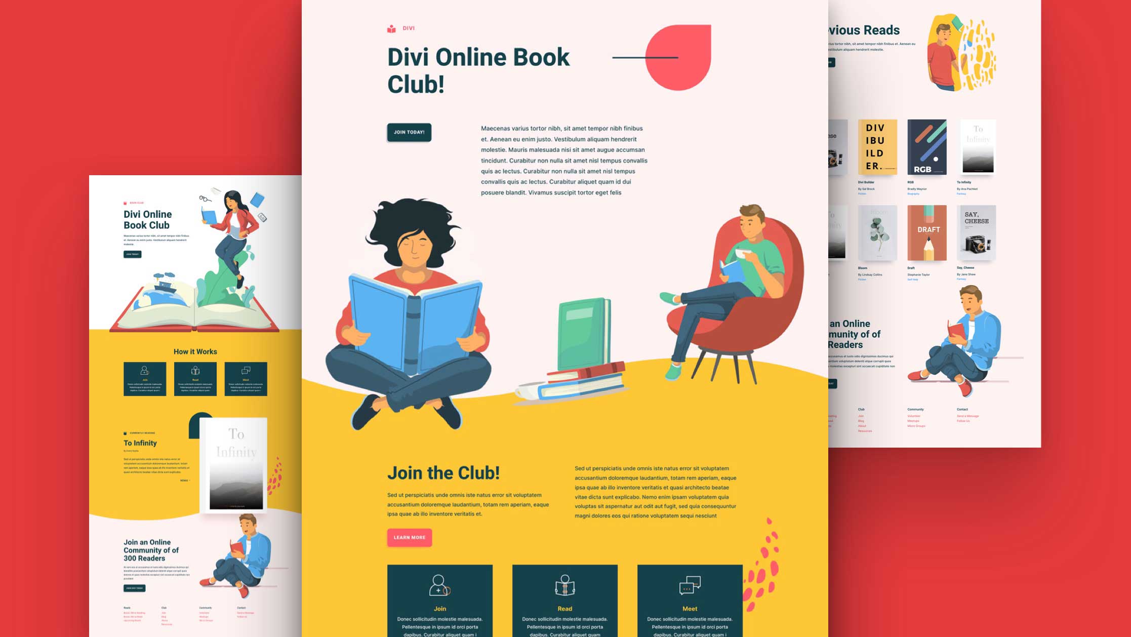 Get a FREE Book Club Layout Pack for Divi