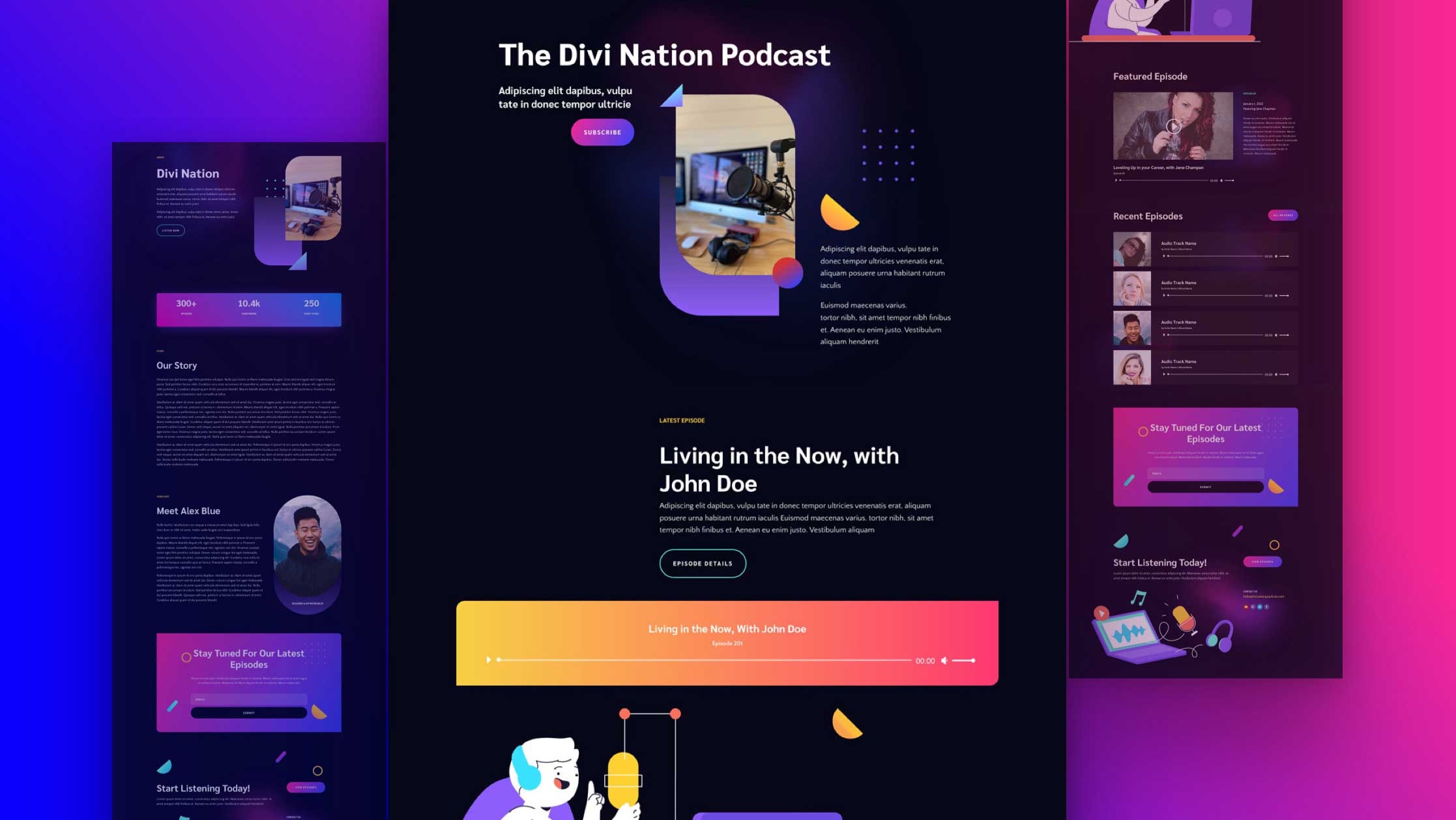 Get a FREE Podcaster Layout Pack for Divi