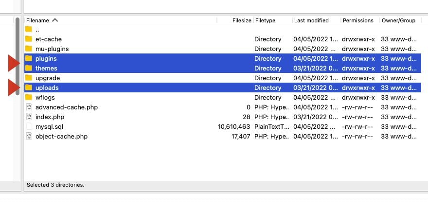 Using FileZilla for WordPress Staging Site