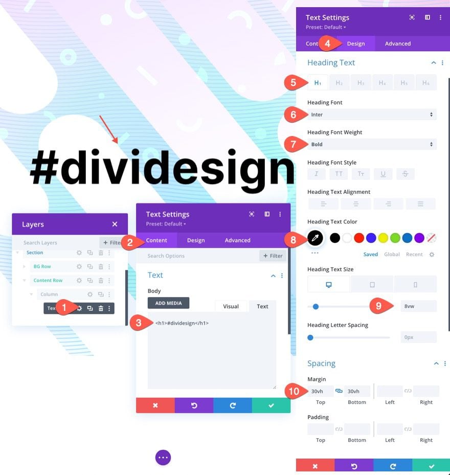 divi background design with two layers of gradients masks and patterns