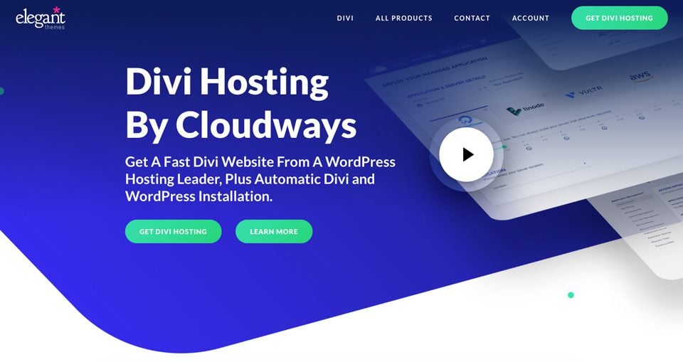 Divi Hosting with Cloudways
