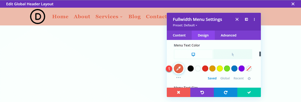 Divi Style Cart Search Icons Fullwidth Menu Layout 3 Text Color