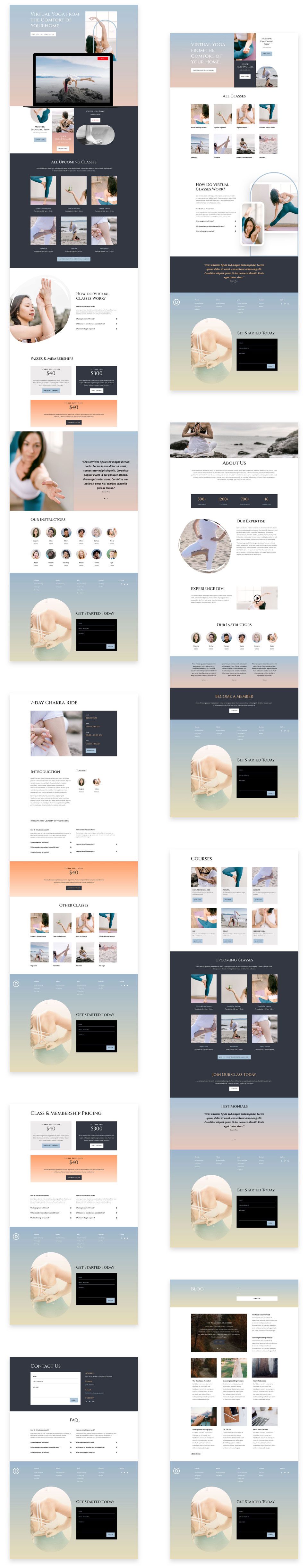 Get a FREE Online Yoga Layout Pack for Divi