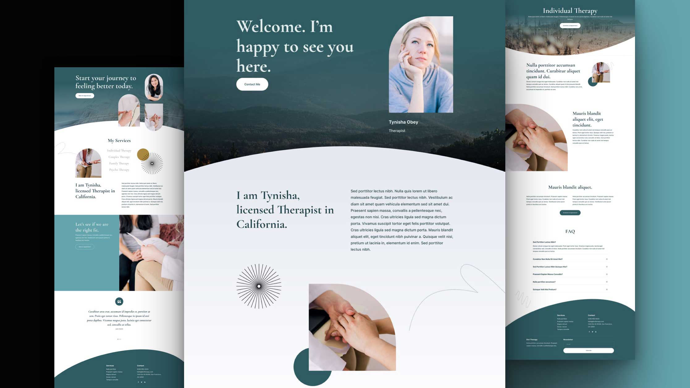 Get a FREE Therapy Layout Pack for Divi