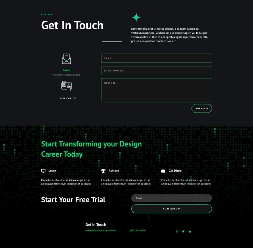 divi online course layout pack