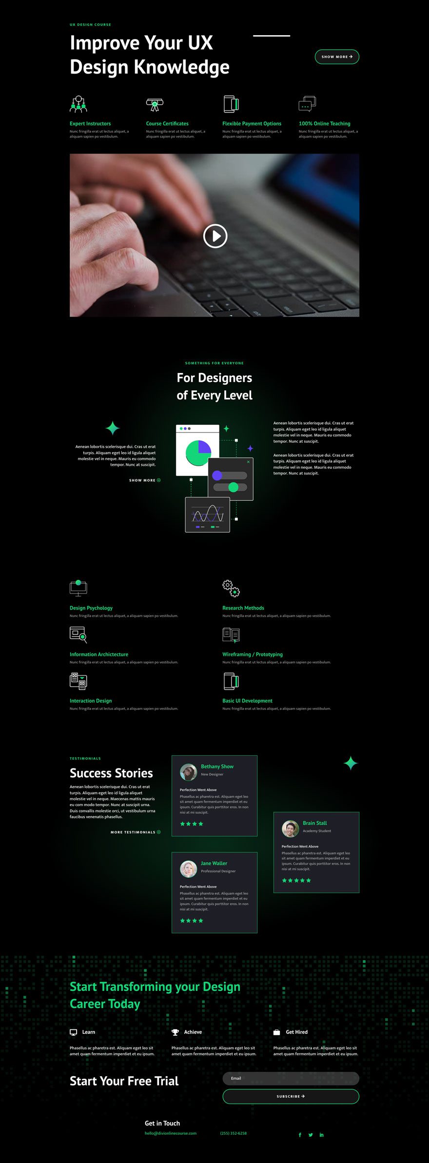 divi online course layout pack