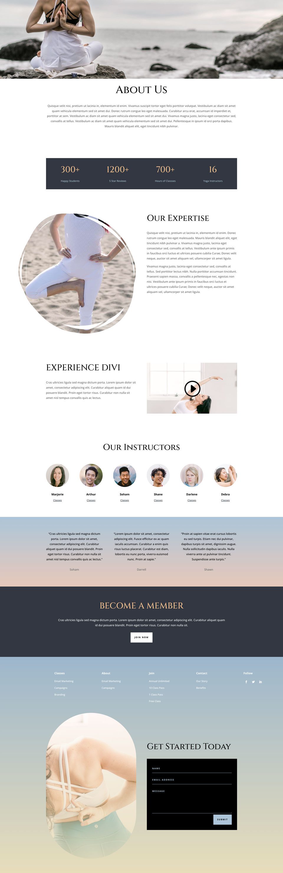 Get a FREE Online Yoga Layout Pack for Divi