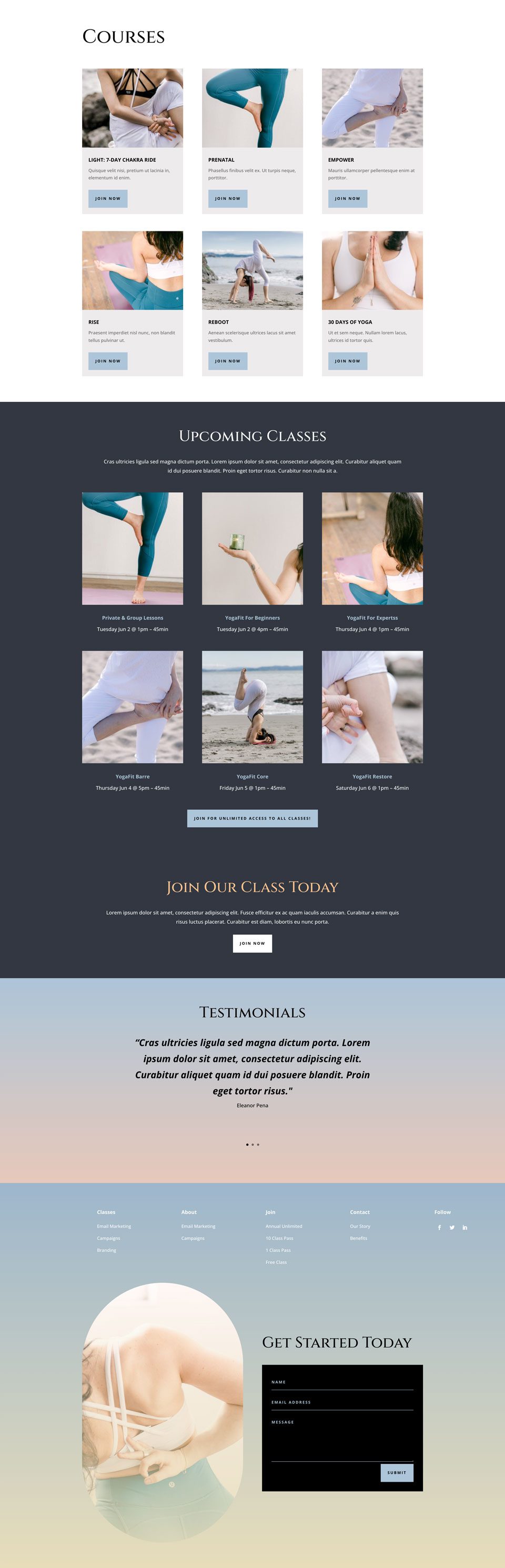 Get a FREE Online Yoga Layout Pack for Divi