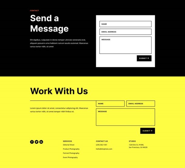 Get a FREE Photography Studio Layout Pack for Divi