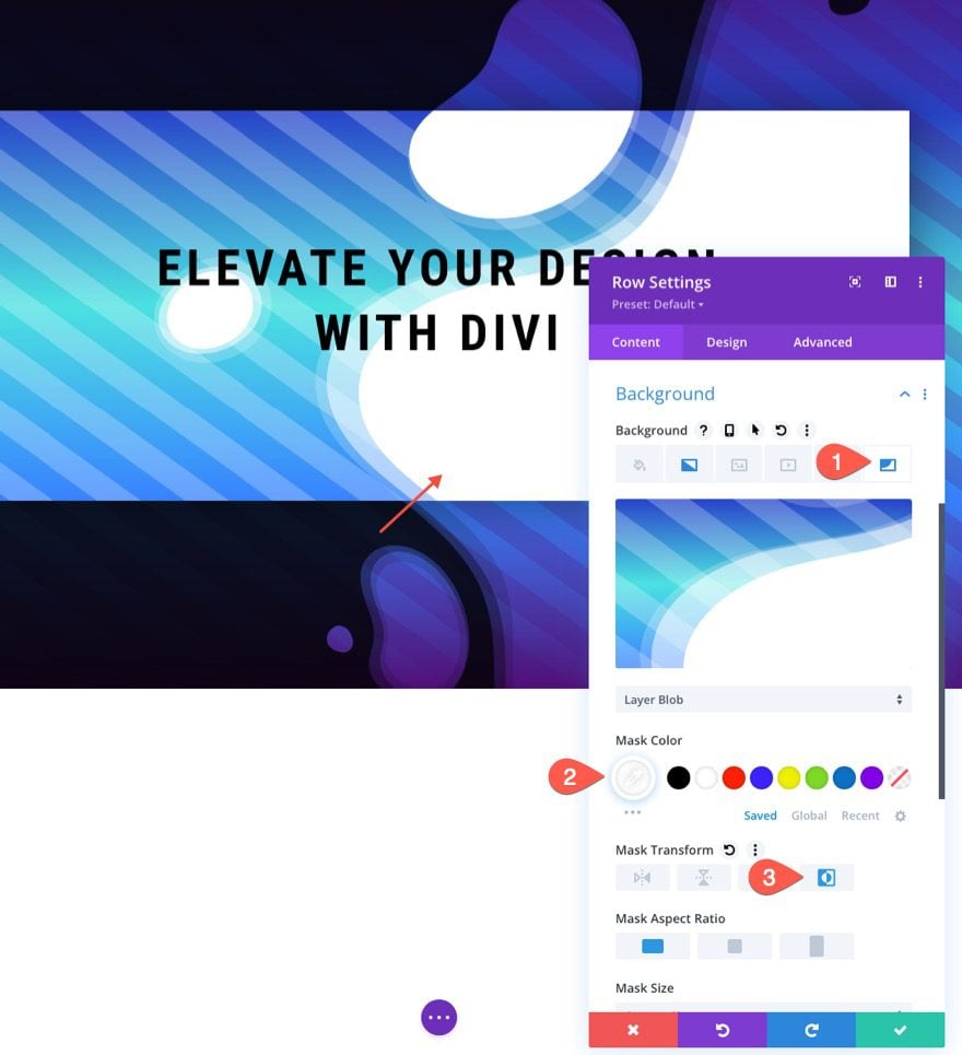 seamless background design transitions in divi
