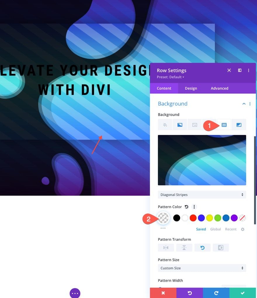 seamless background design transitions in divi