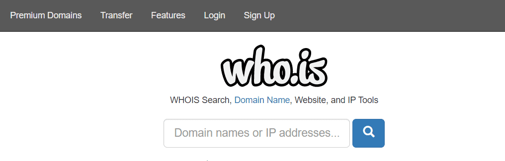 Whois homepage