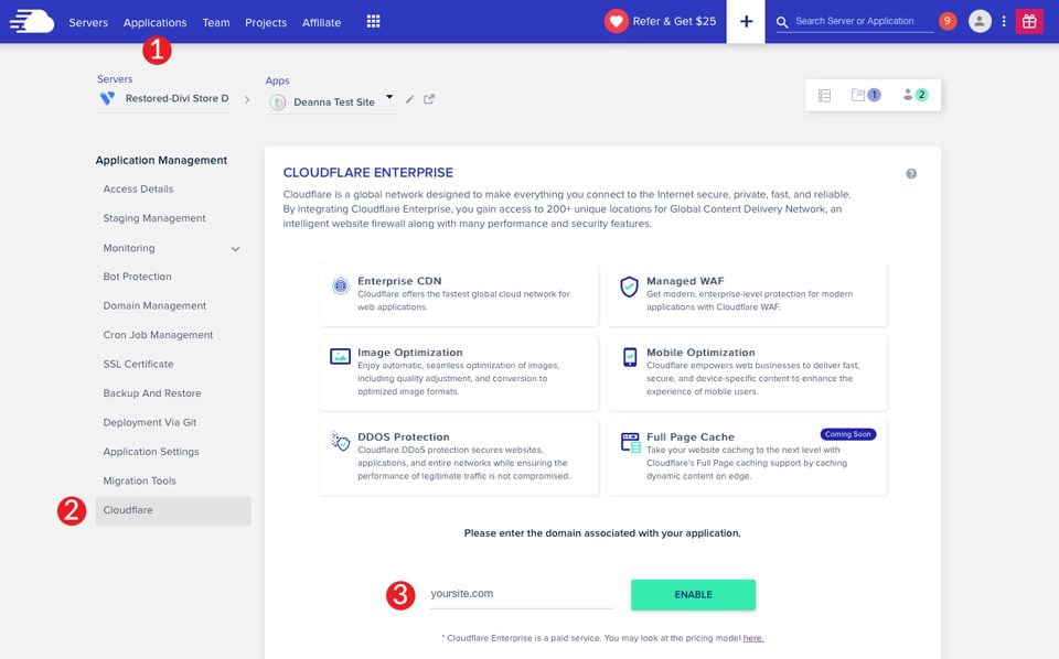 Cloudflare Divi Hosting Server Cloudways