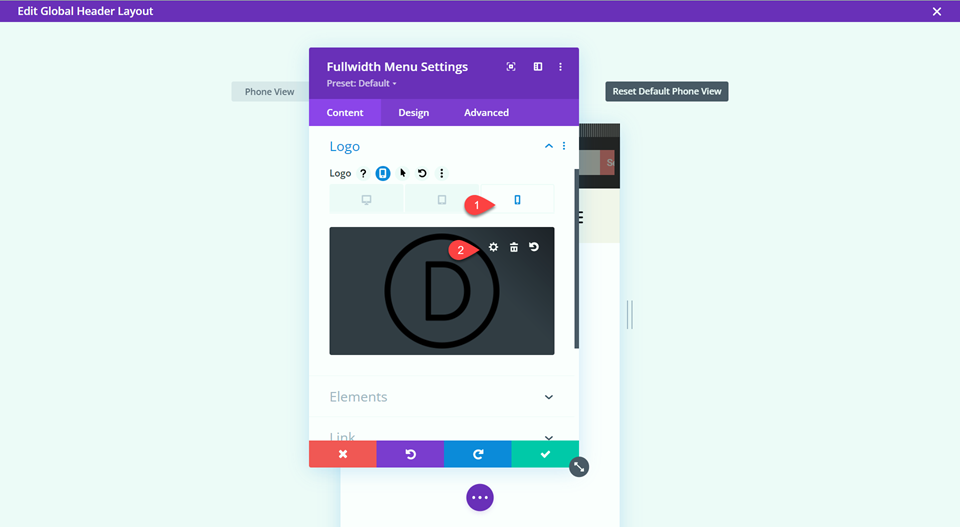 Divi Responsive Logo Full Width Menu Upload Responsive Logo