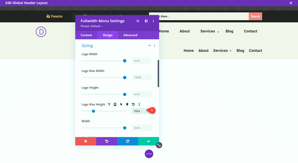 Divi Responsive Logo Full Width Menu Logo Max Height