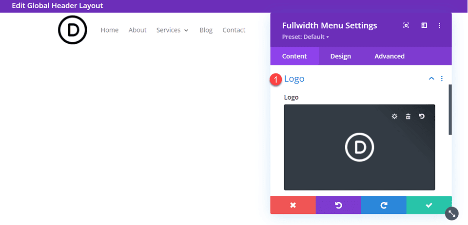 Divi Style Cart Search Icons Fullwidth Menu Add Logo