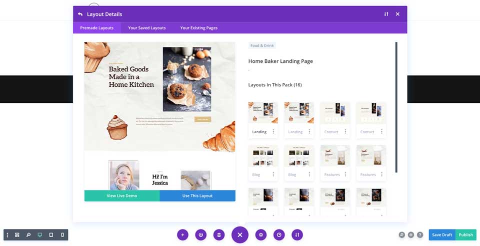Home Baker Layout Pack for Divi