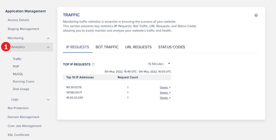 monitoring site traffic