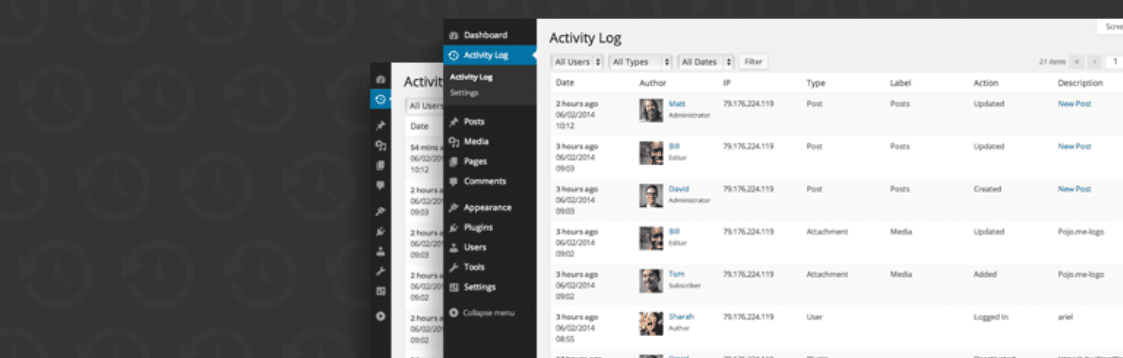 WordPress Activity Log plugin.