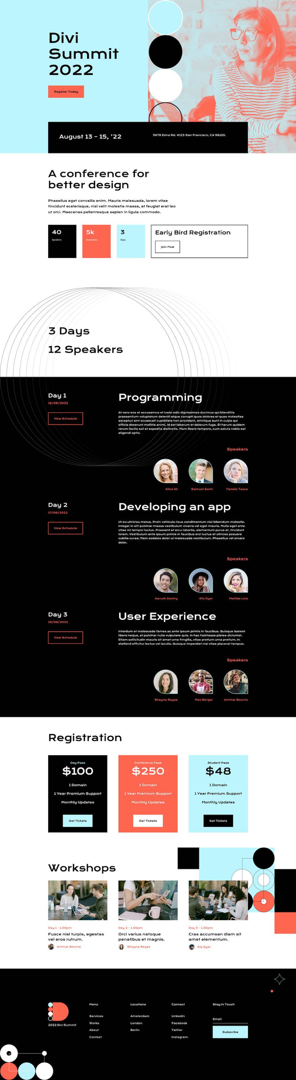 Conference Layout Pack for Divi