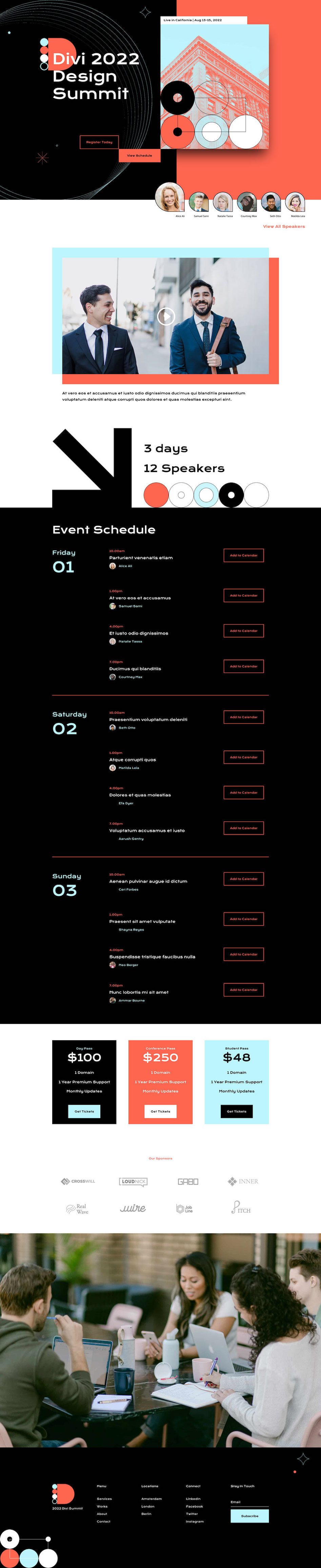 Conference Layout Pack for Divi