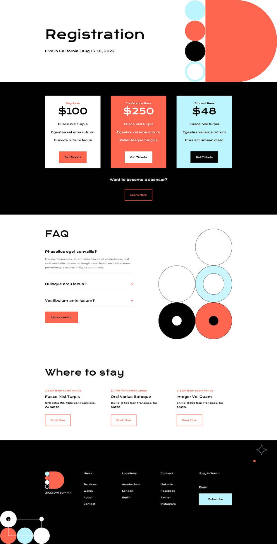 Conference Layout Pack for Divi