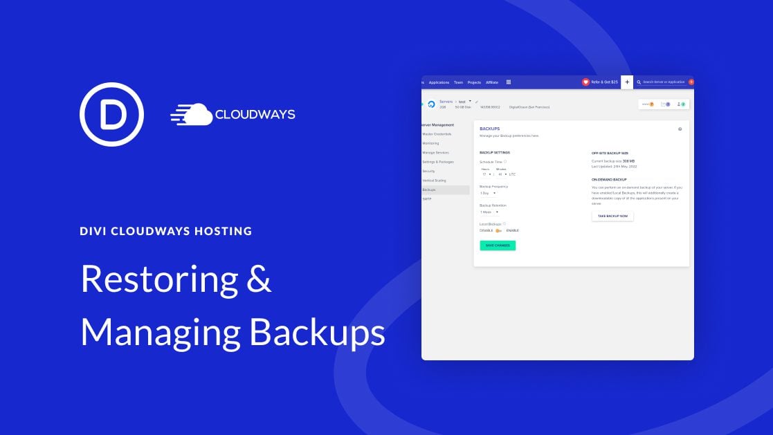 How to Restore & Manage Backups on Cloudways Divi Hosting