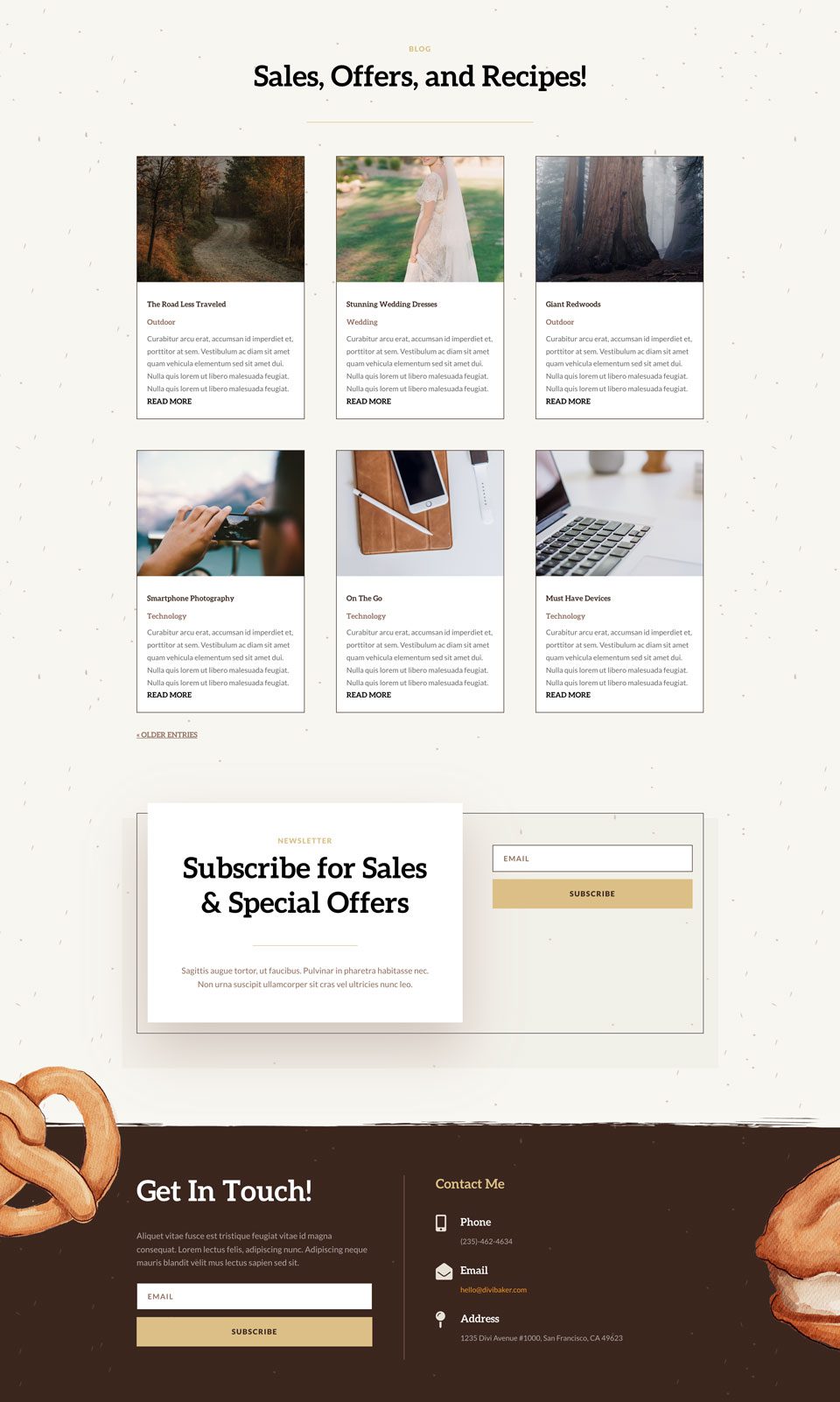 Home Baker Layout Pack for Divi