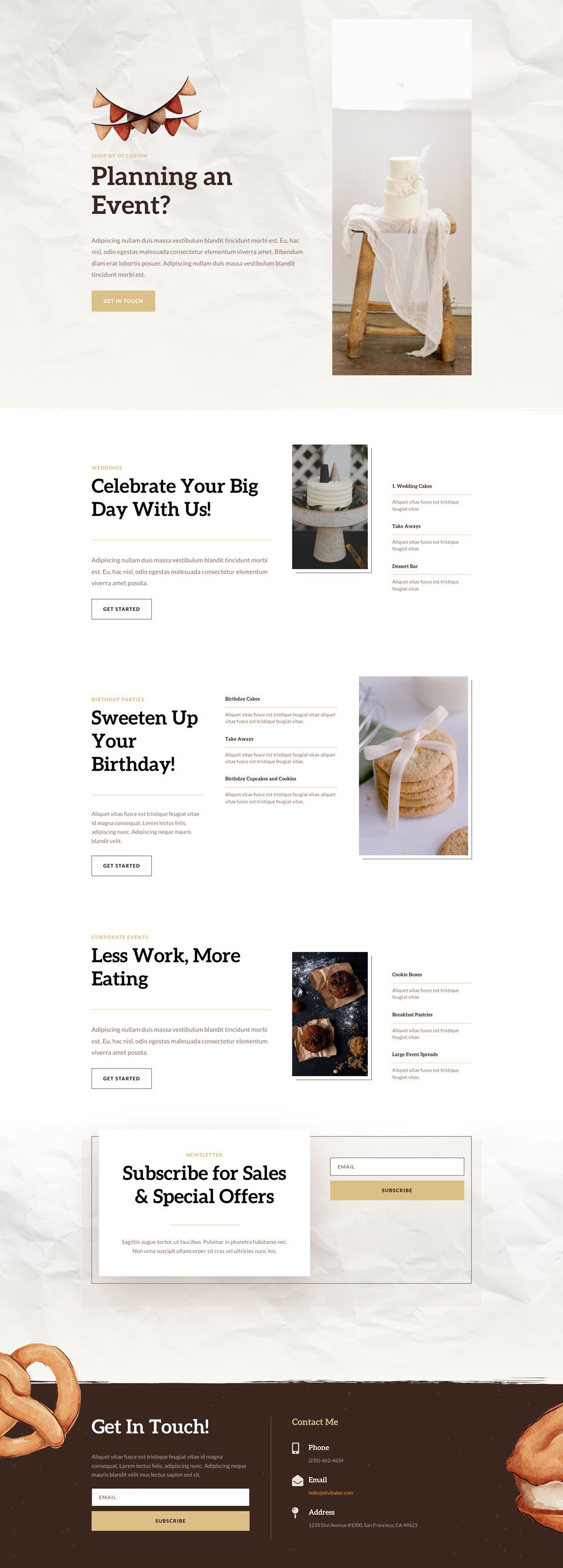 Home Baker Layout Pack for Divi