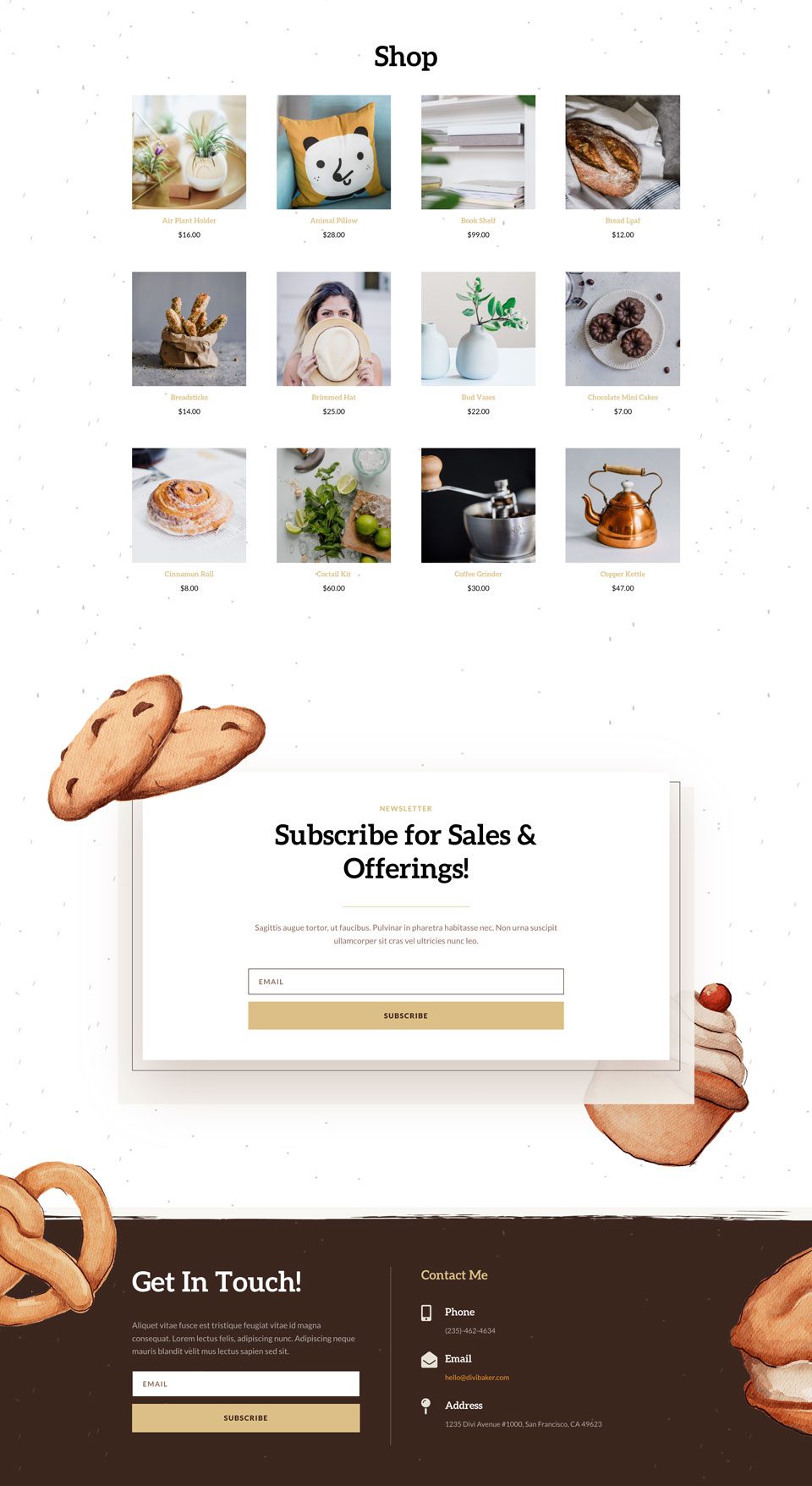 Home Baker Layout Pack for Divi