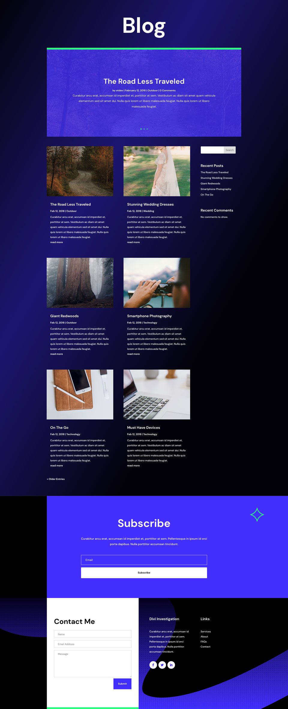 Private Investigator Layout Pack for Divi