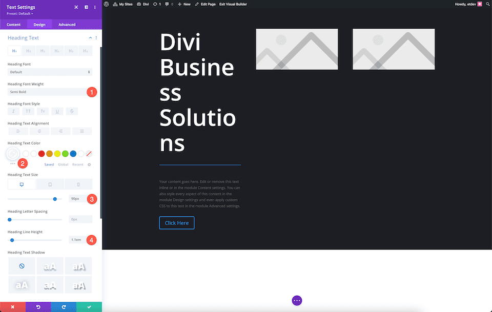 استفاده از ماژول هدر عرض کامل در مقابل ساخت بخش کاراکتر خود با Divi