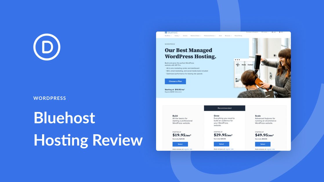 features offered by bluehost