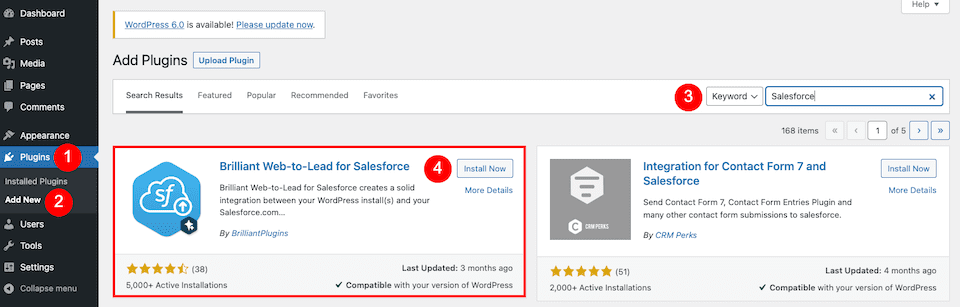 افزونه salesforce web to lead wordpress