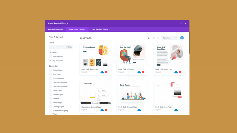 Reorganize a Divi Cloud Item